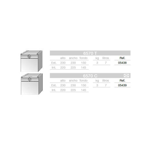 Caja fuerte FAC 6570 T/C para camión y turismo